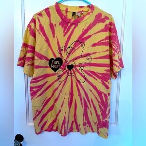 Care Bear Tie Dye oversized soft Womens XS Tee, new